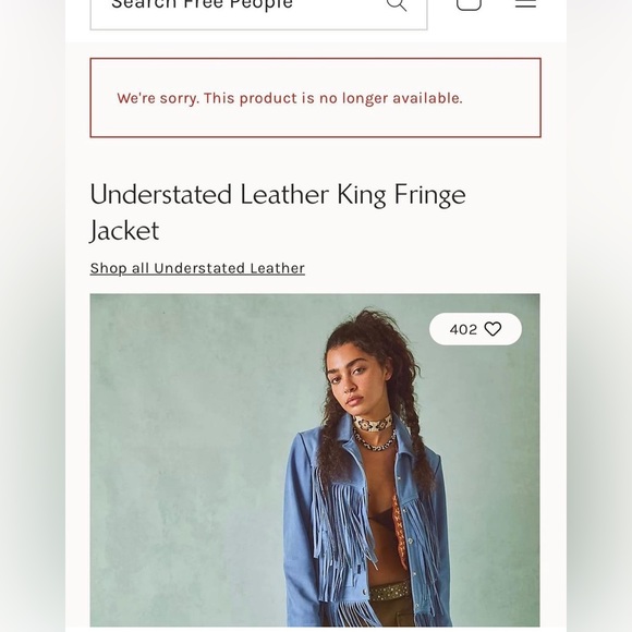 FREE PEOPLE FRINGE JACKET SZ L NWT - Picture 3 of 4